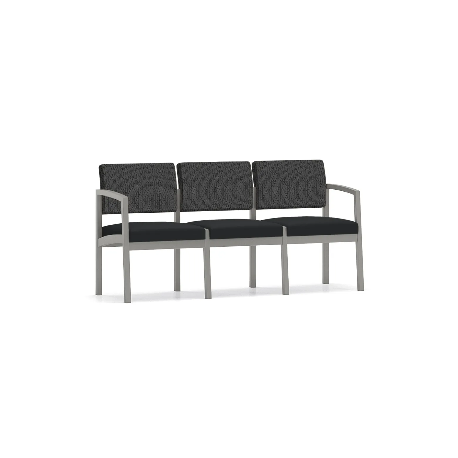 New Castle Steel Three Seat Sofa Designer Upholstery