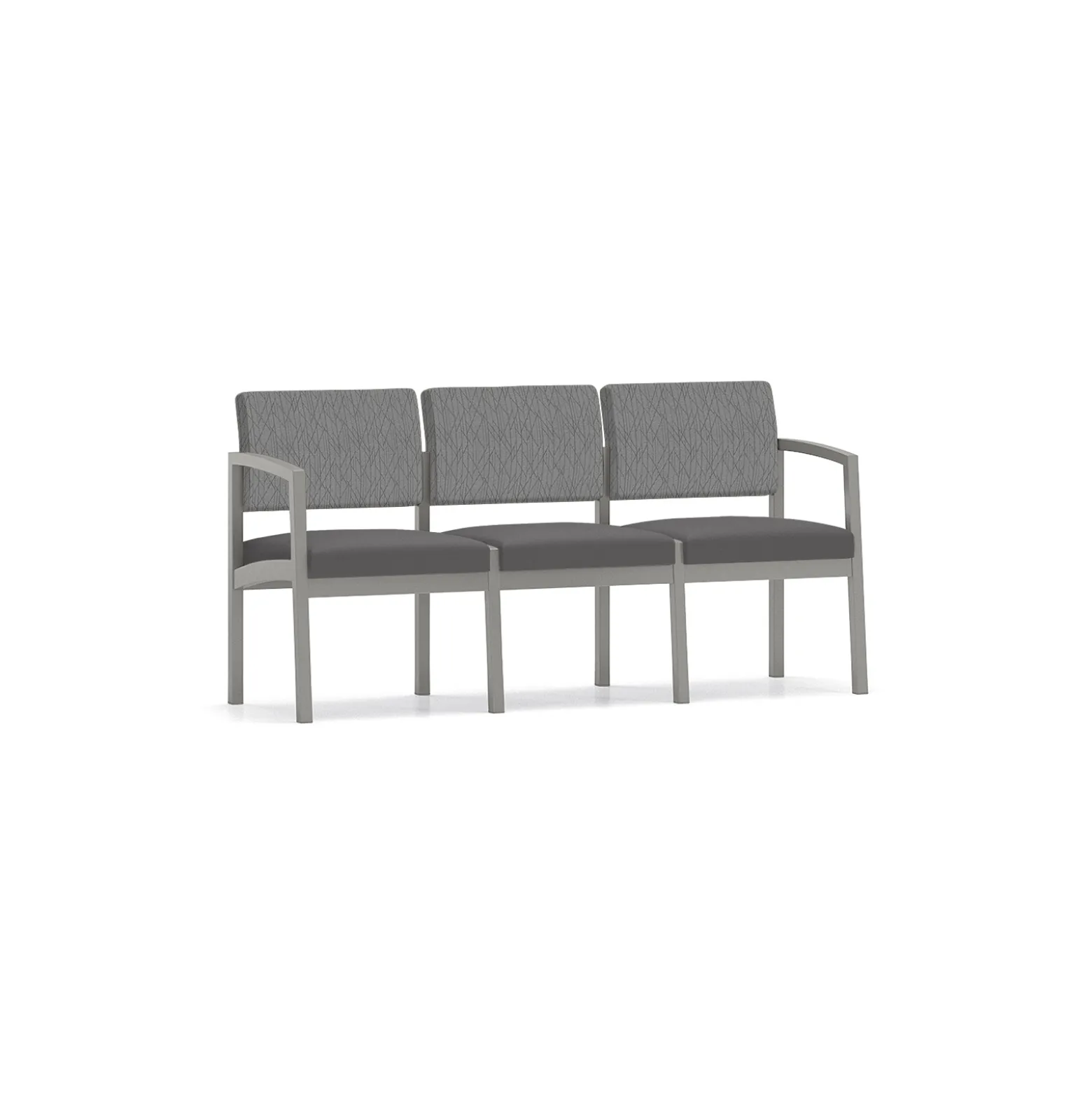 New Castle Steel Three Seat Sofa Designer Upholstery