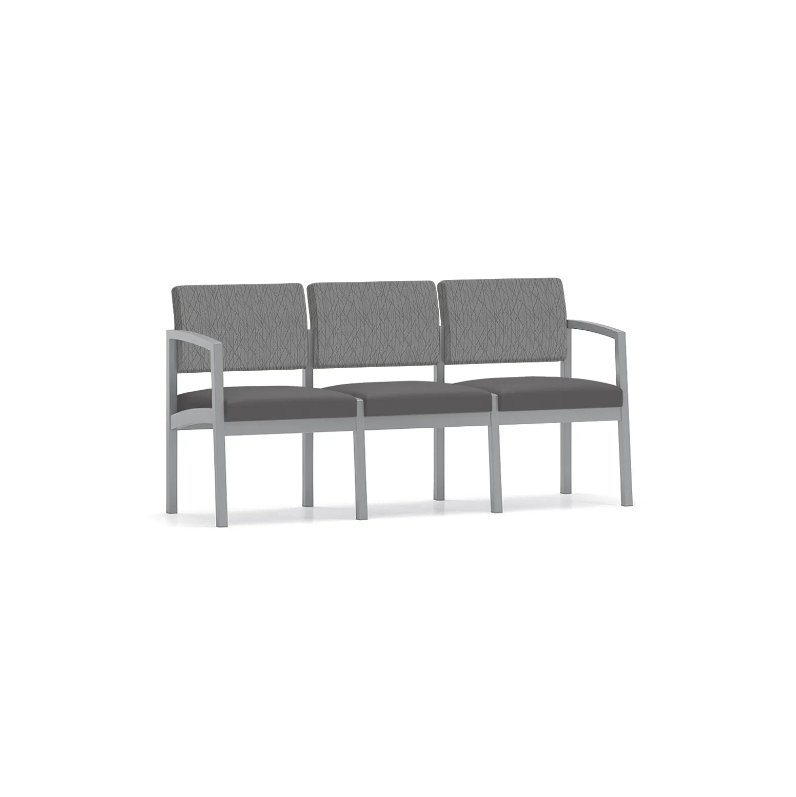 New Castle Steel Three Seat Sofa Designer Upholstery
