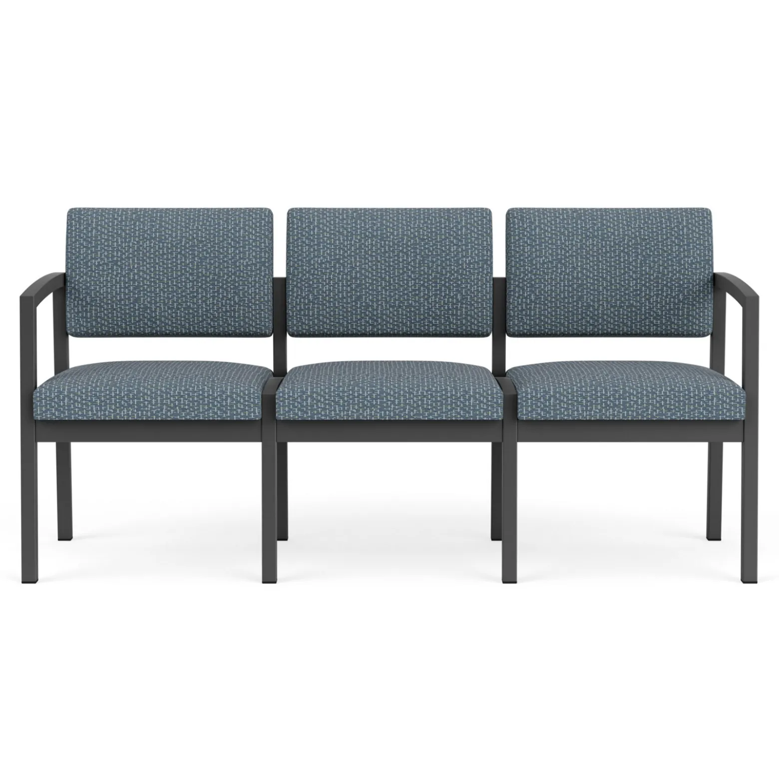 New Castle Steel Three Seat Sofa Designer Upholstery