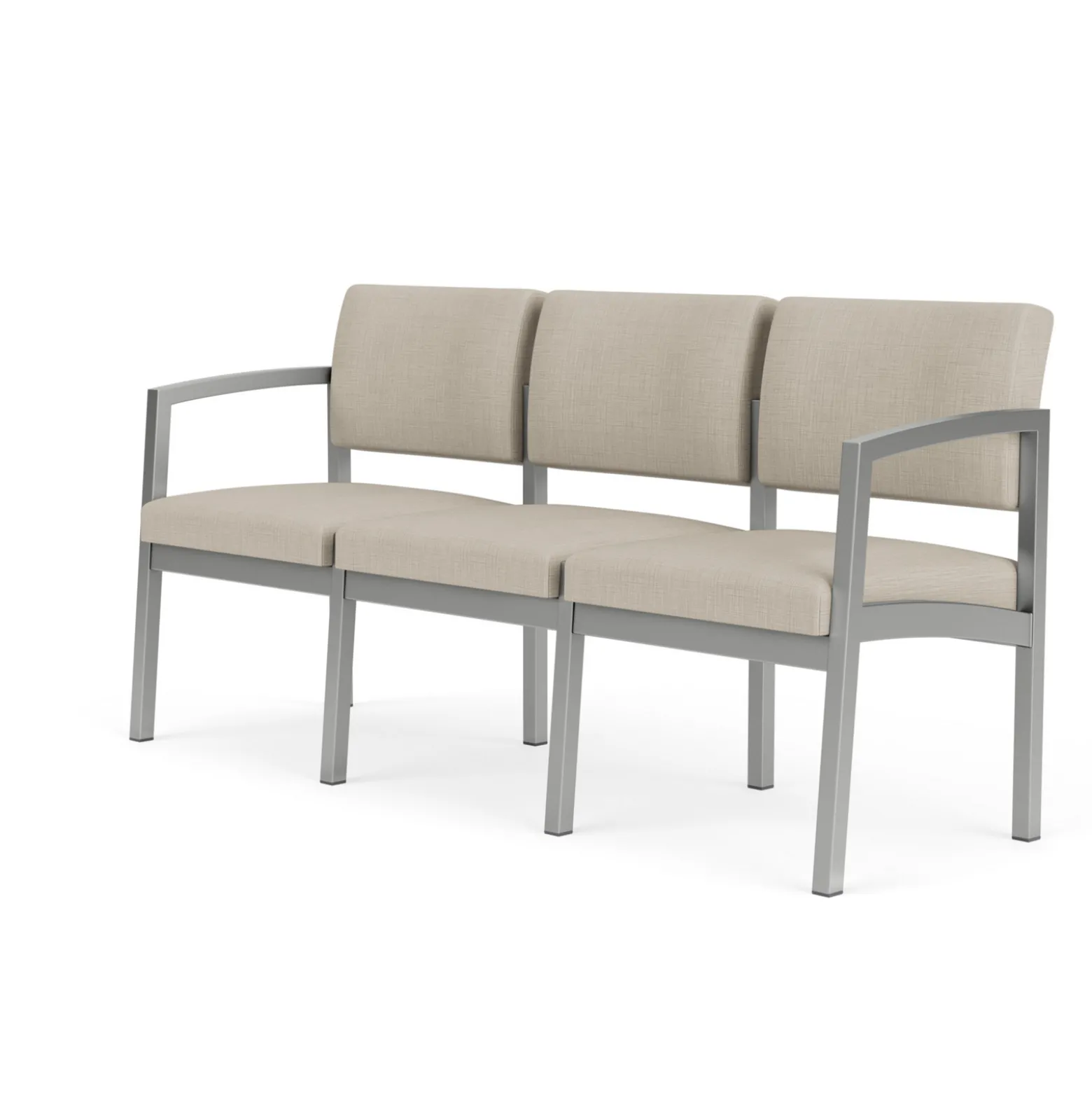 New Castle Steel Three Seat Sofa Designer Upholstery