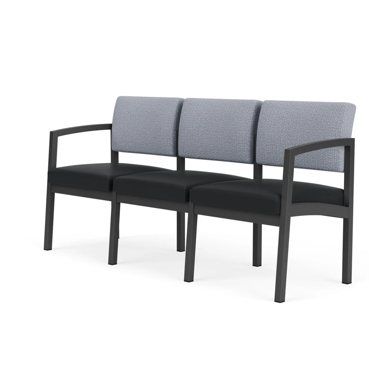 New Castle Steel Three Seat Sofa Designer Upholstery
