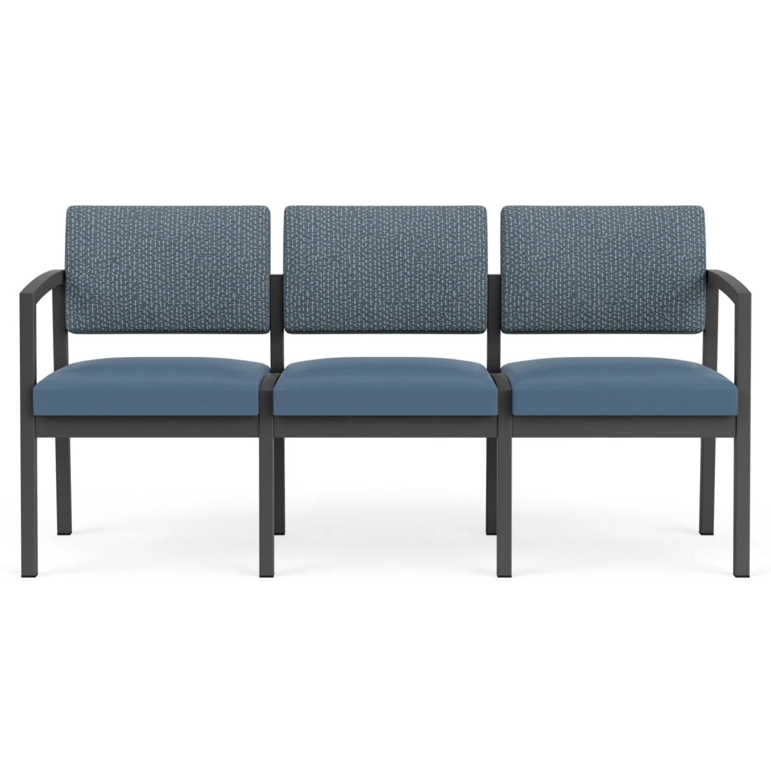 New Castle Steel Three Seat Sofa Designer Upholstery
