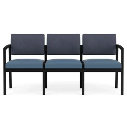 New Castle Steel Three Seat Sofa Designer Upholstery
