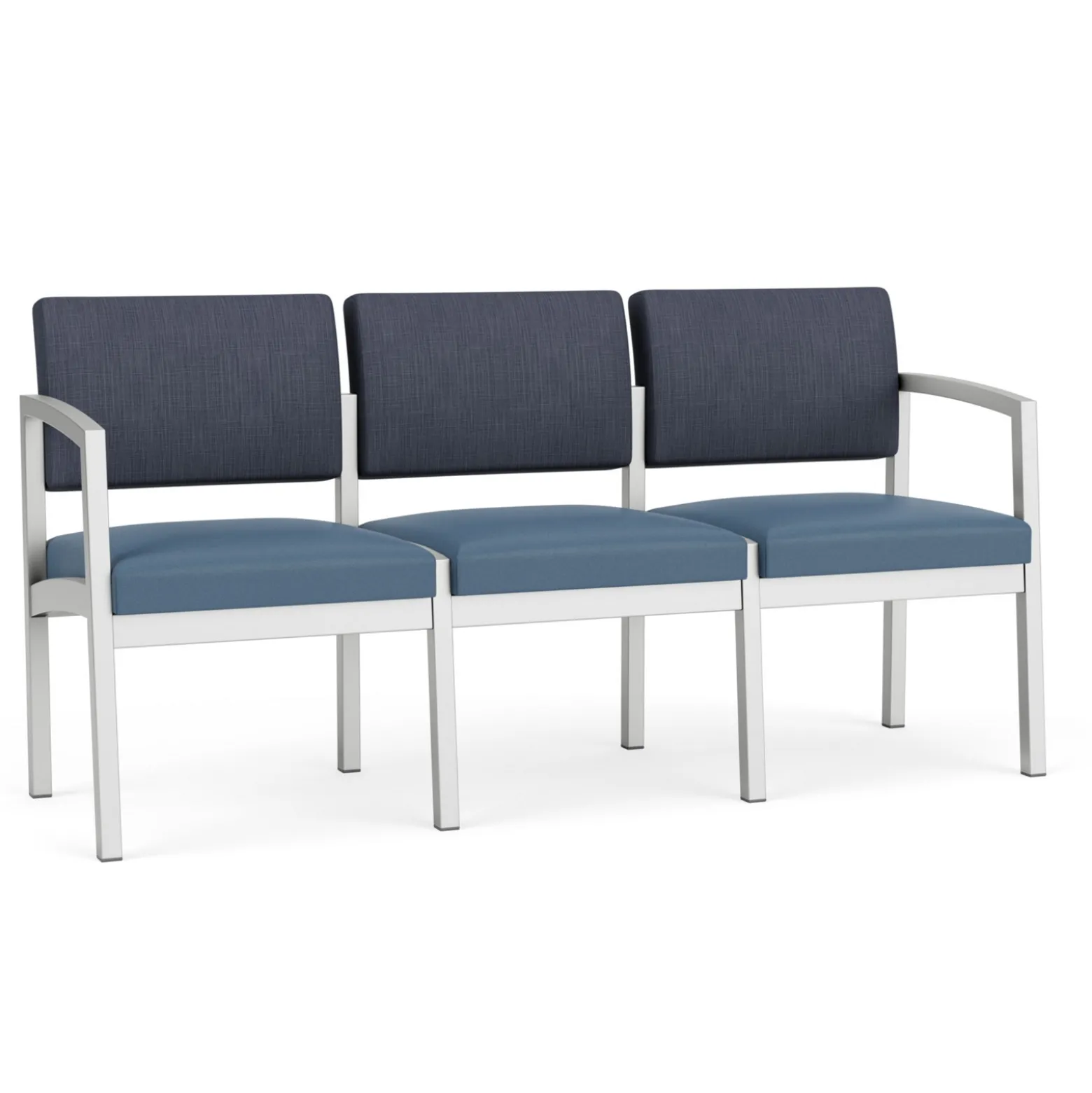 New Castle Steel Three Seat Sofa Designer Upholstery