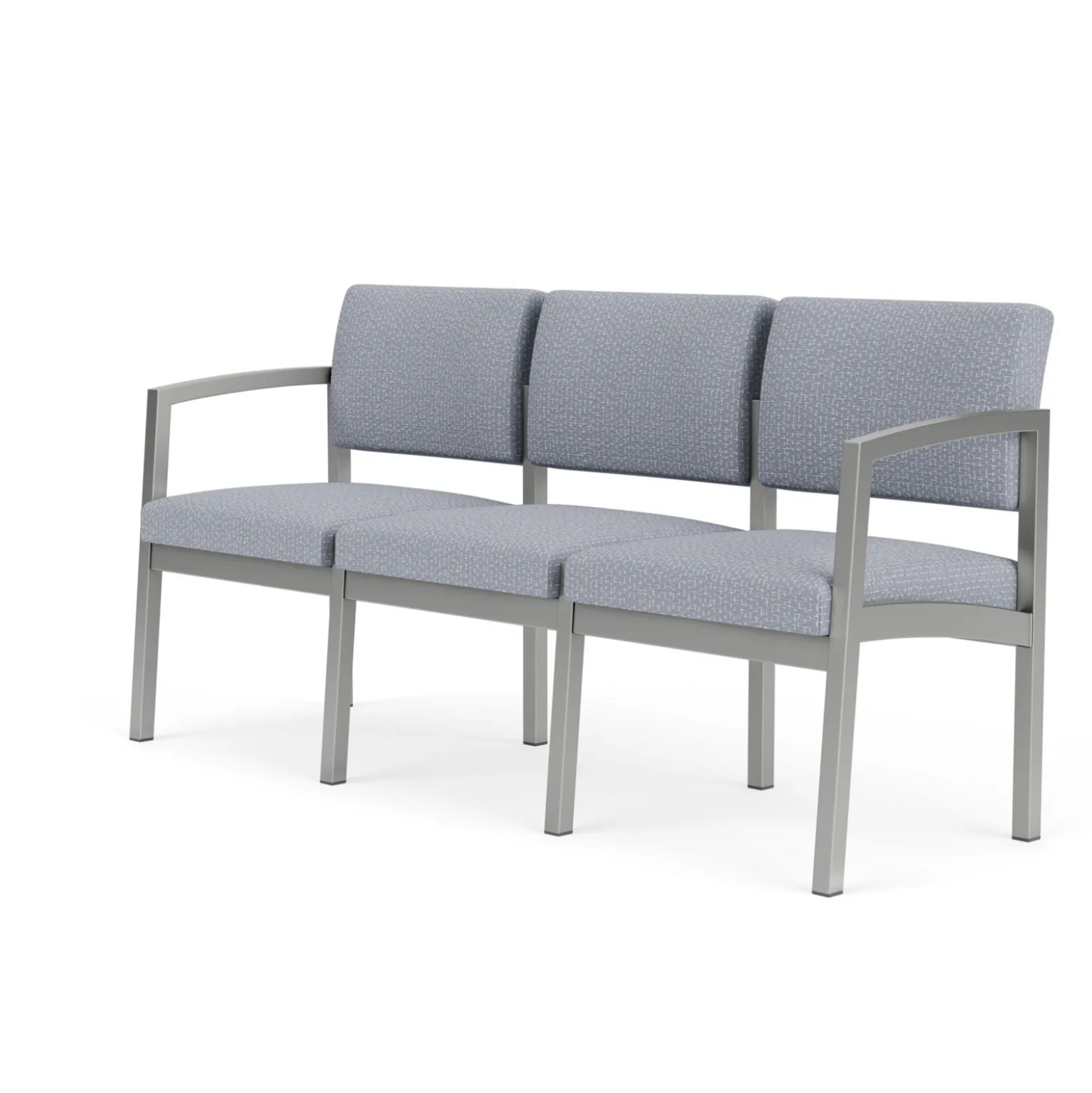 New Castle Steel Three Seat Sofa Designer Upholstery