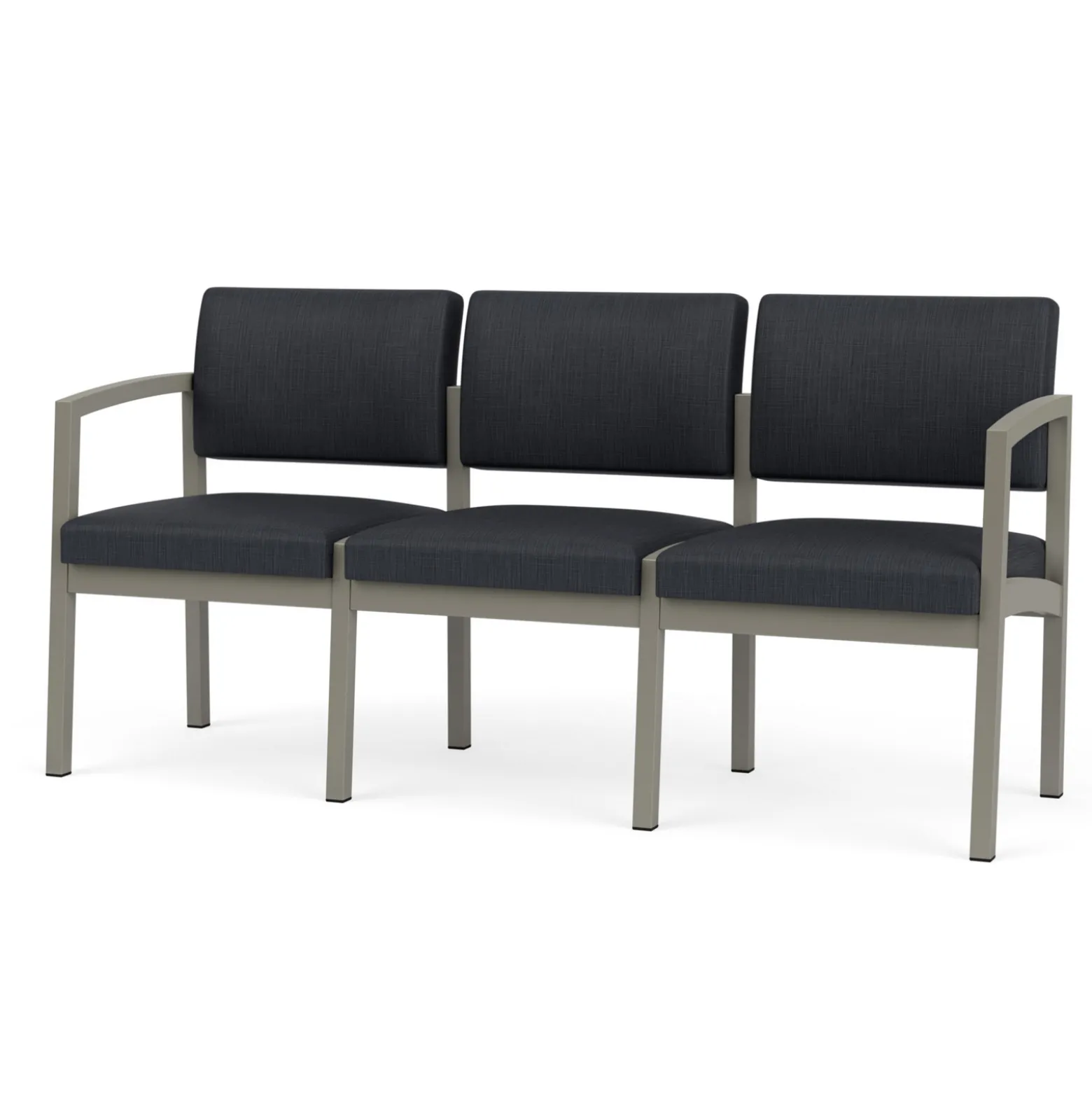 New Castle Steel Three Seat Sofa Designer Upholstery