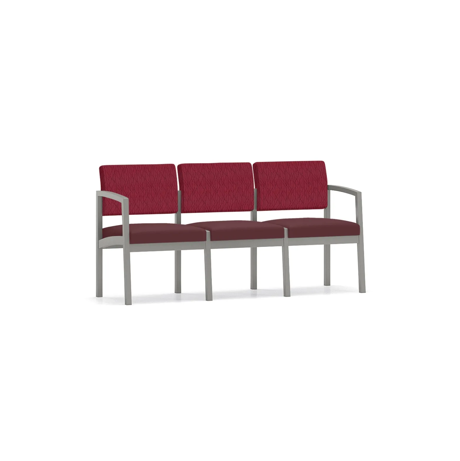 New Castle Steel Three Seat Sofa Designer Upholstery