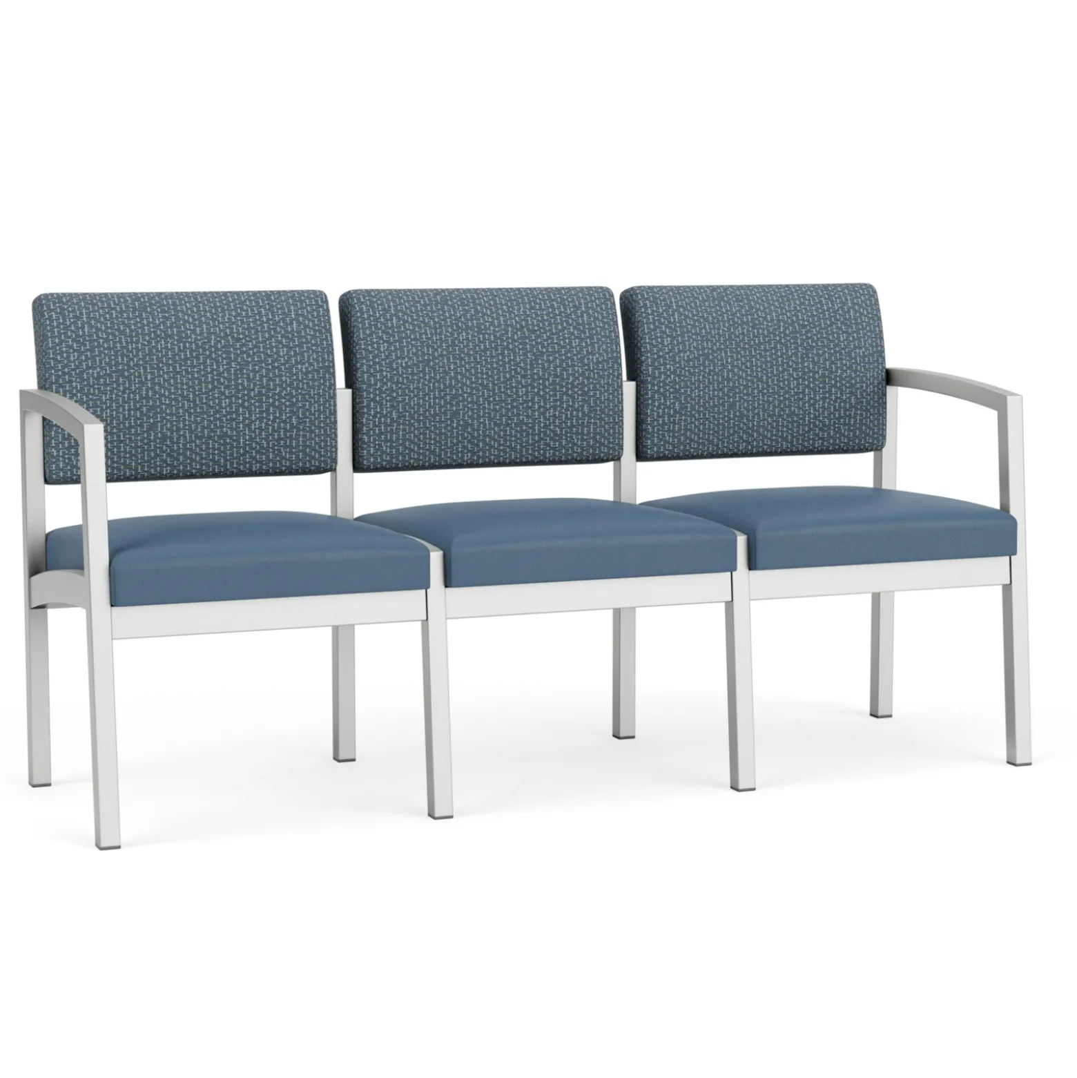 New Castle Steel Three Seat Sofa Designer Upholstery