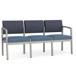 New Castle Steel Three Seat Sofa Designer Upholstery