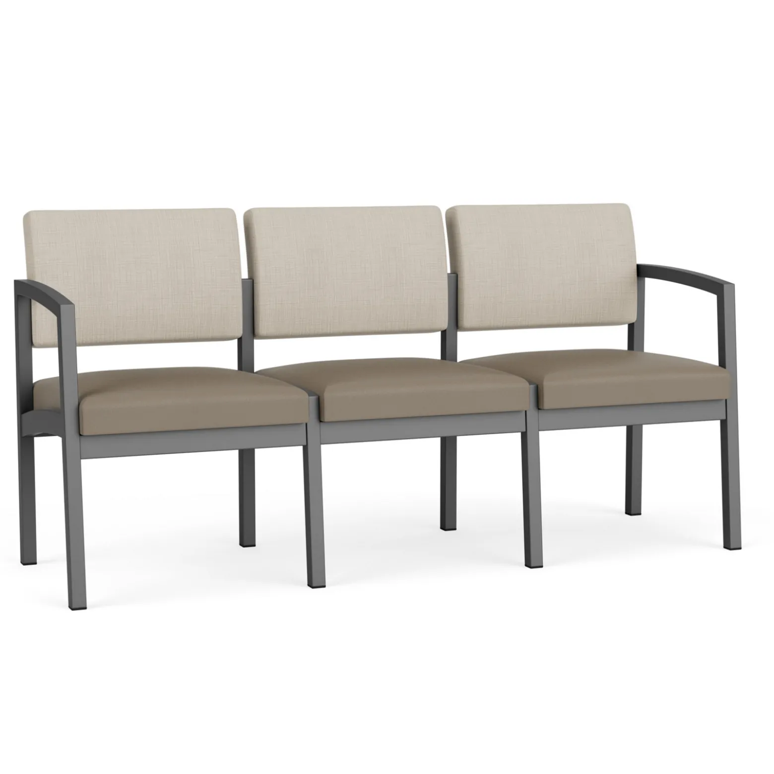 New Castle Steel Three Seat Sofa Designer Upholstery