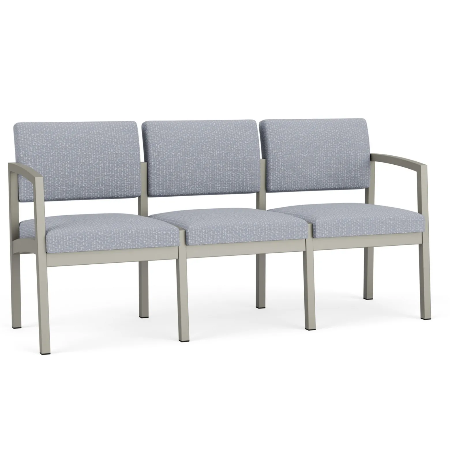 New Castle Steel Three Seat Sofa Designer Upholstery
