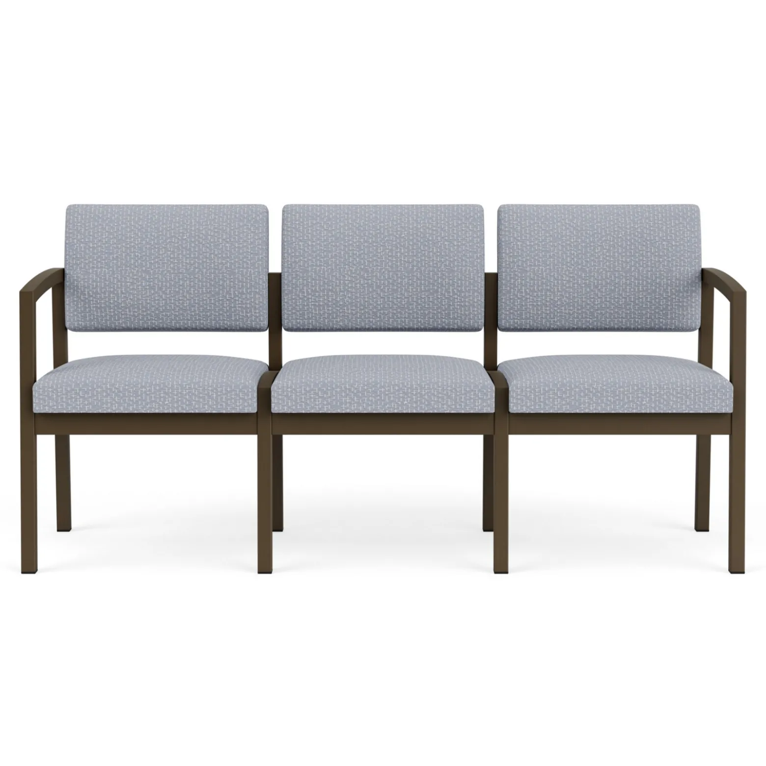 New Castle Steel Three Seat Sofa Designer Upholstery