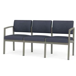 New Castle Steel Three Seat Sofa Designer Upholstery