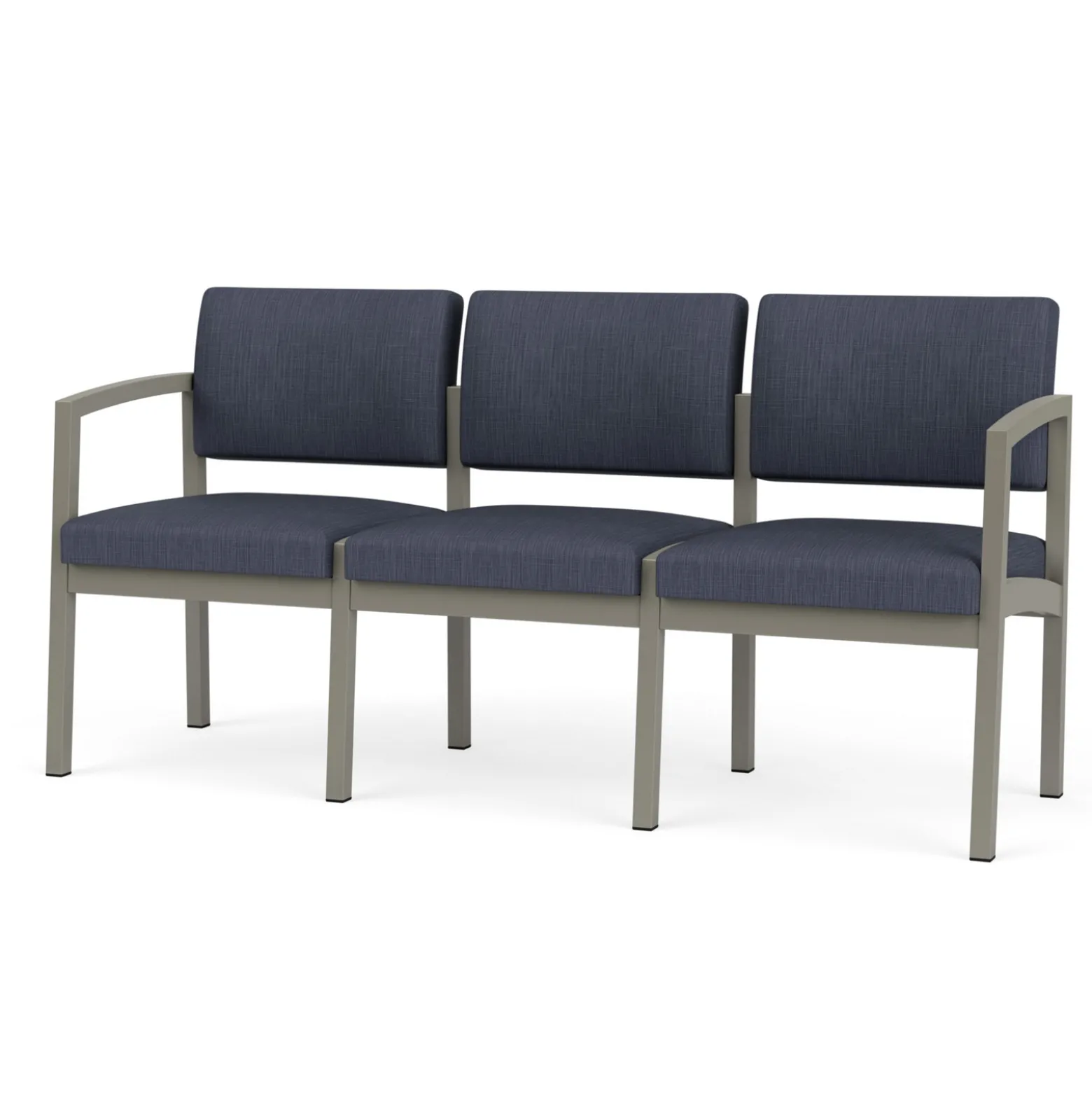 New Castle Steel Three Seat Sofa Designer Upholstery