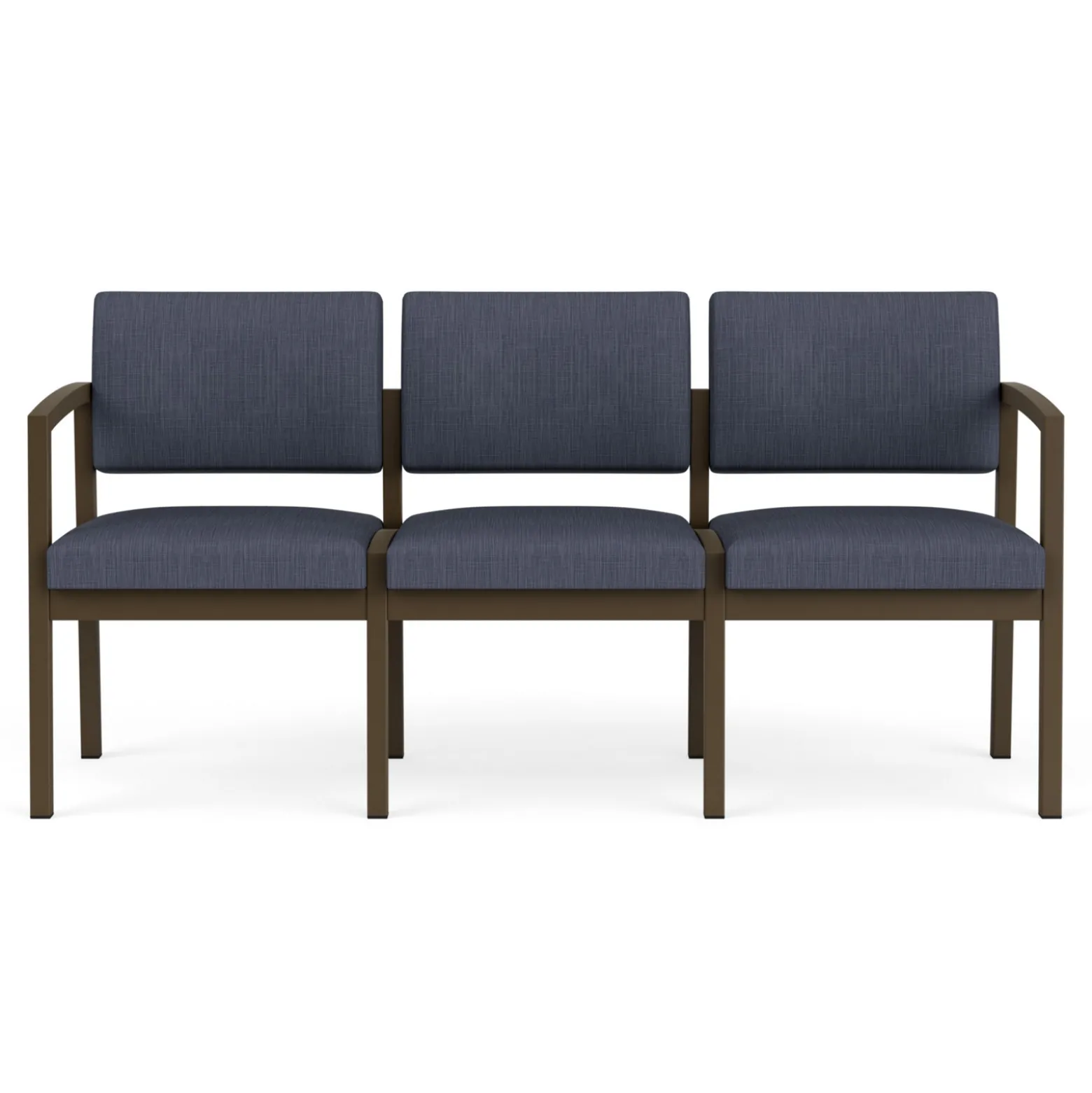 New Castle Steel Three Seat Sofa Designer Upholstery