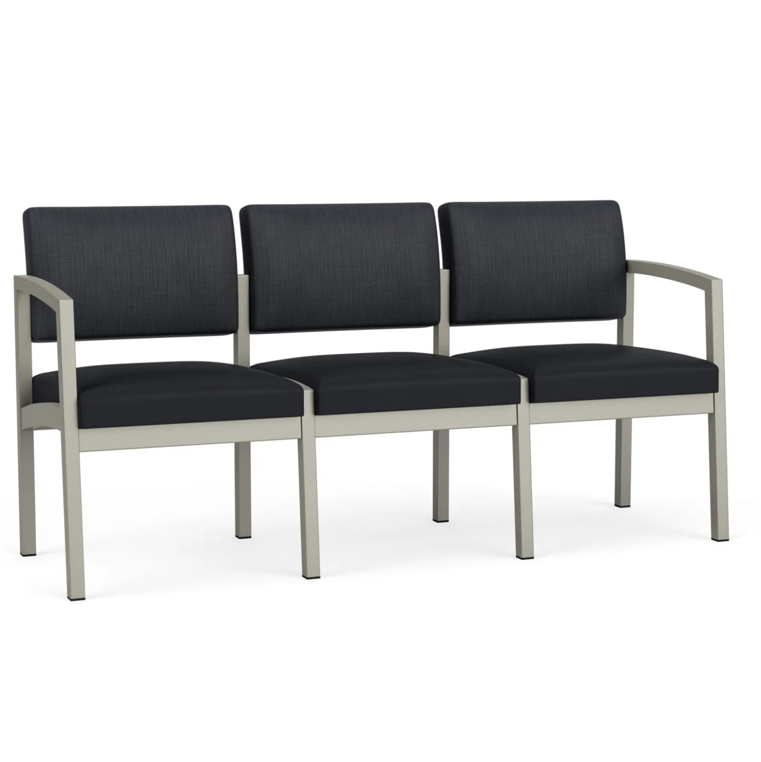 New Castle Steel Three Seat Sofa Designer Upholstery