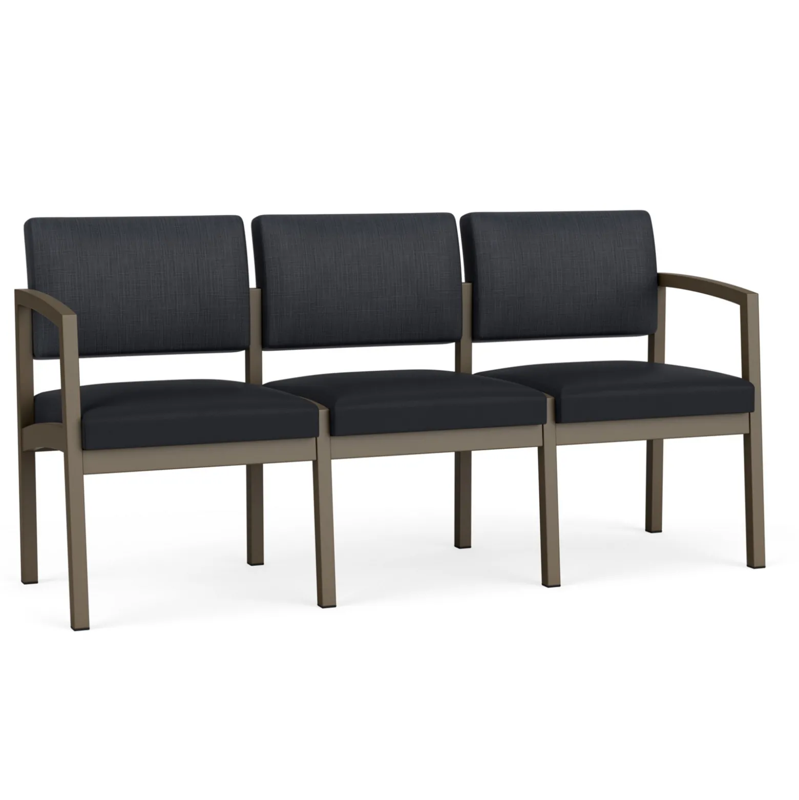 New Castle Steel Three Seat Sofa Designer Upholstery