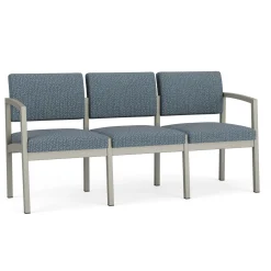 New Castle Steel Three Seat Sofa Designer Upholstery