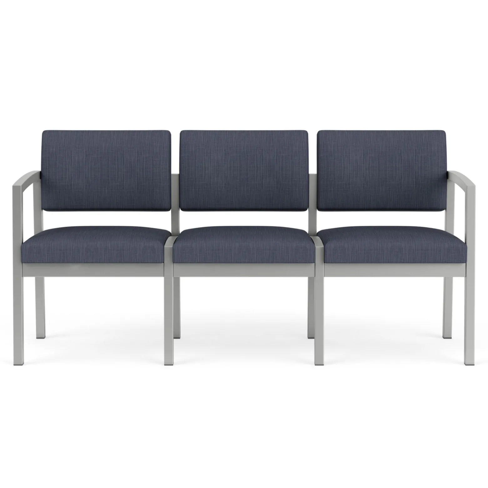 New Castle Steel Three Seat Sofa Designer Upholstery