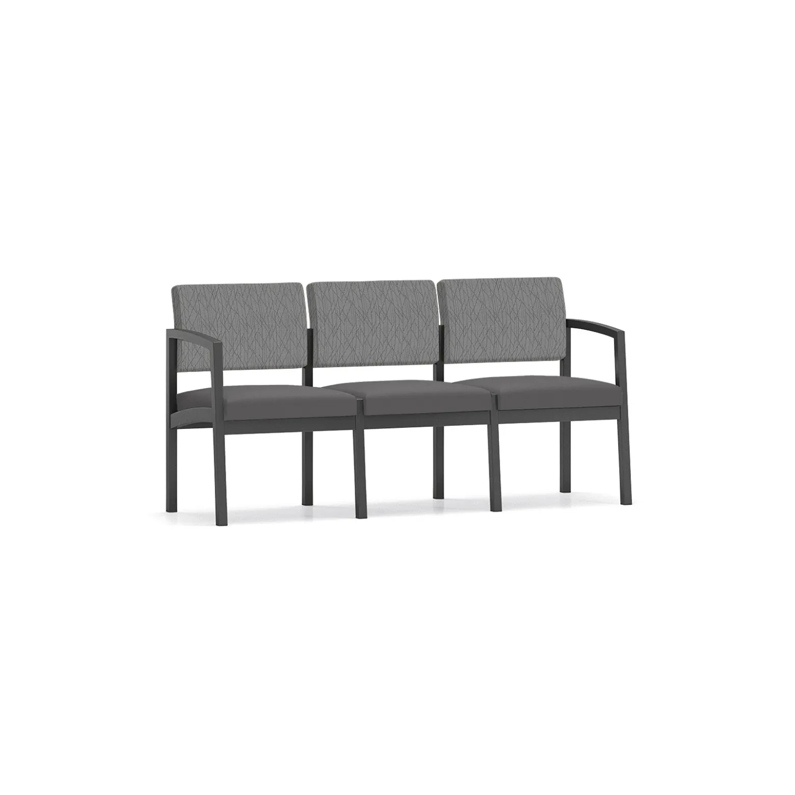 New Castle Steel Three Seat Sofa Designer Upholstery