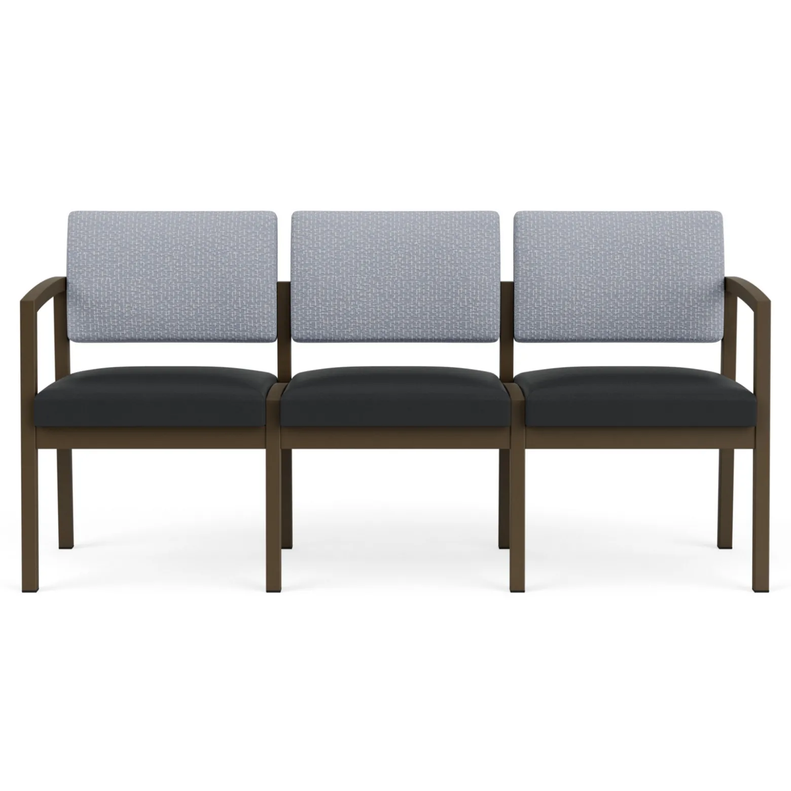 New Castle Steel Three Seat Sofa Designer Upholstery