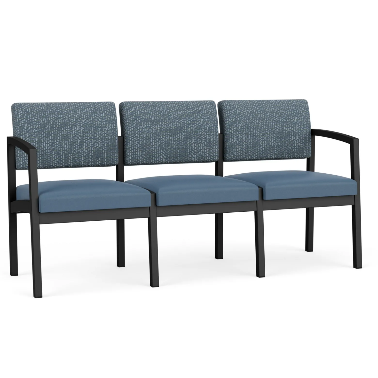 New Castle Steel Three Seat Sofa Designer Upholstery