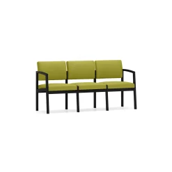 New Castle Steel Three Seat Sofa with Standard Upholstery