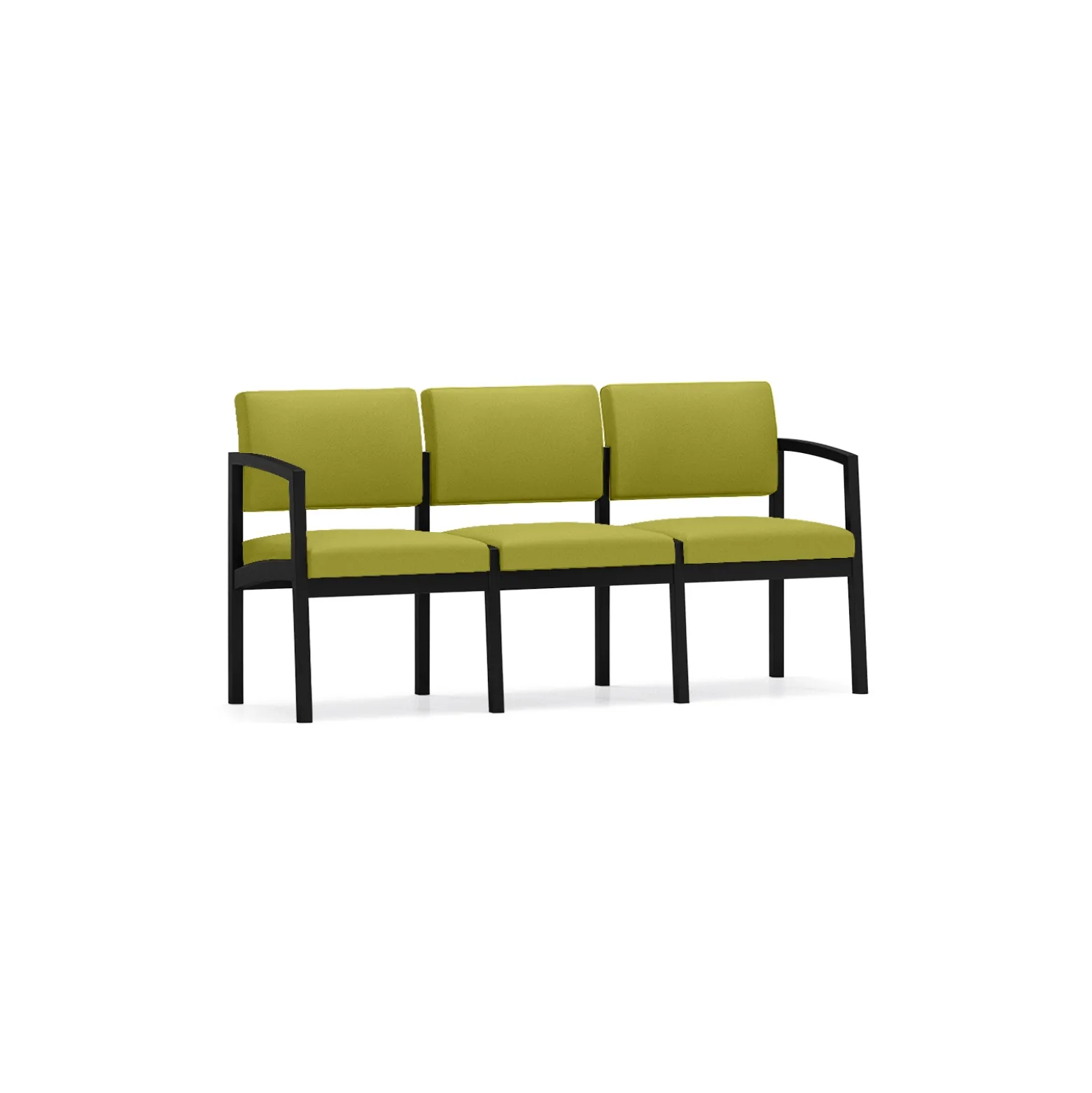 New Castle Steel Three Seat Sofa with Standard Upholstery