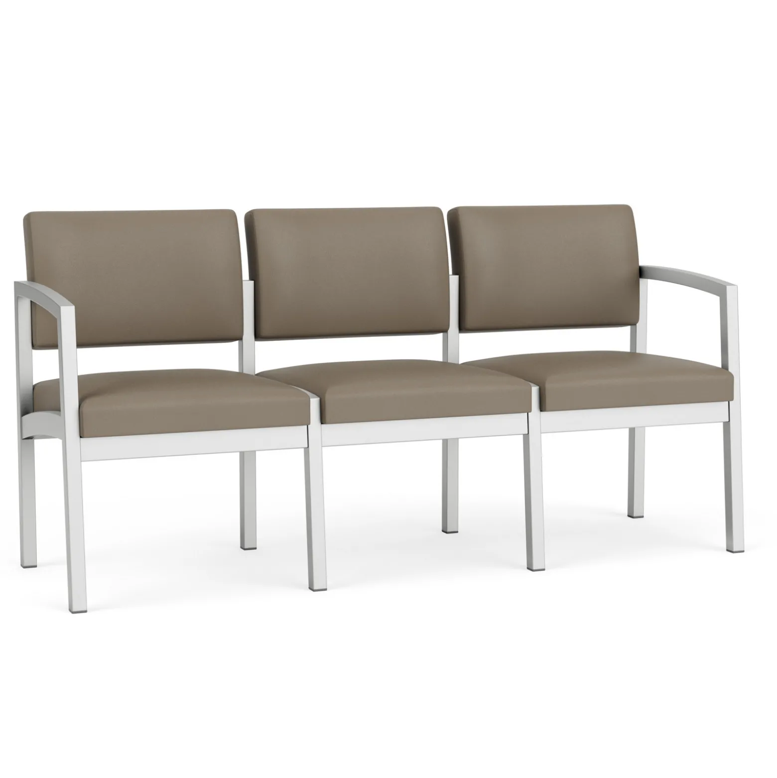 New Castle Steel Three Seat Sofa with Standard Upholstery