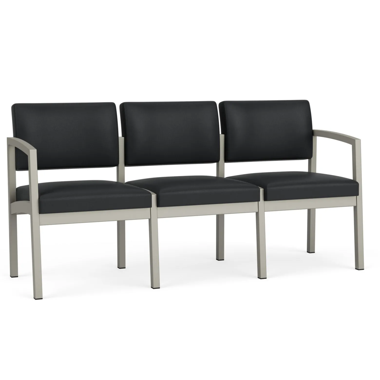 New Castle Steel Three Seat Sofa with Standard Upholstery