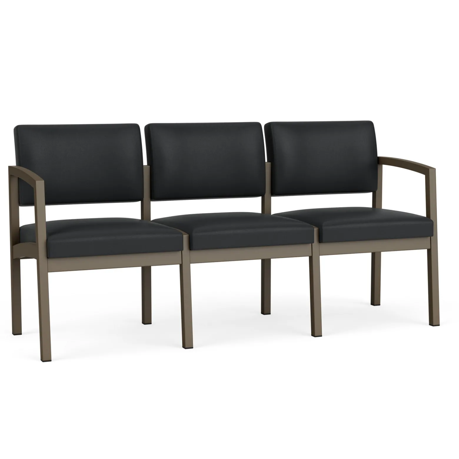 New Castle Steel Three Seat Sofa with Standard Upholstery