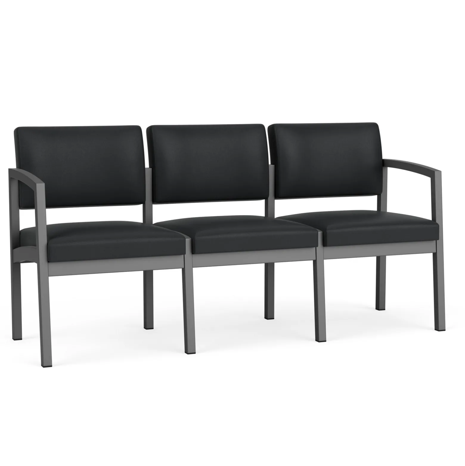 New Castle Steel Three Seat Sofa with Standard Upholstery