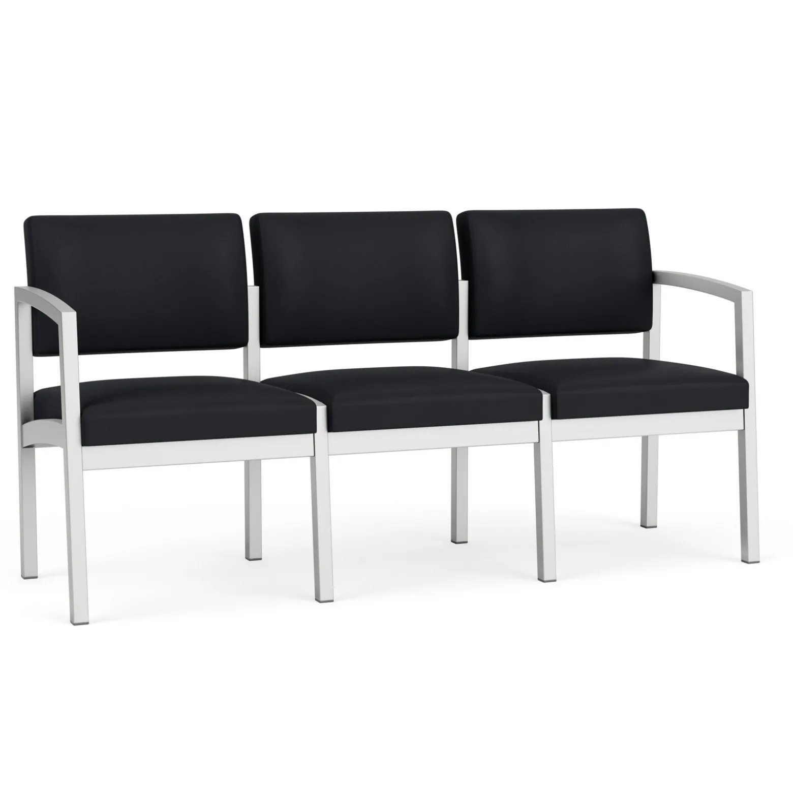 New Castle Steel Three Seat Sofa with Standard Upholstery