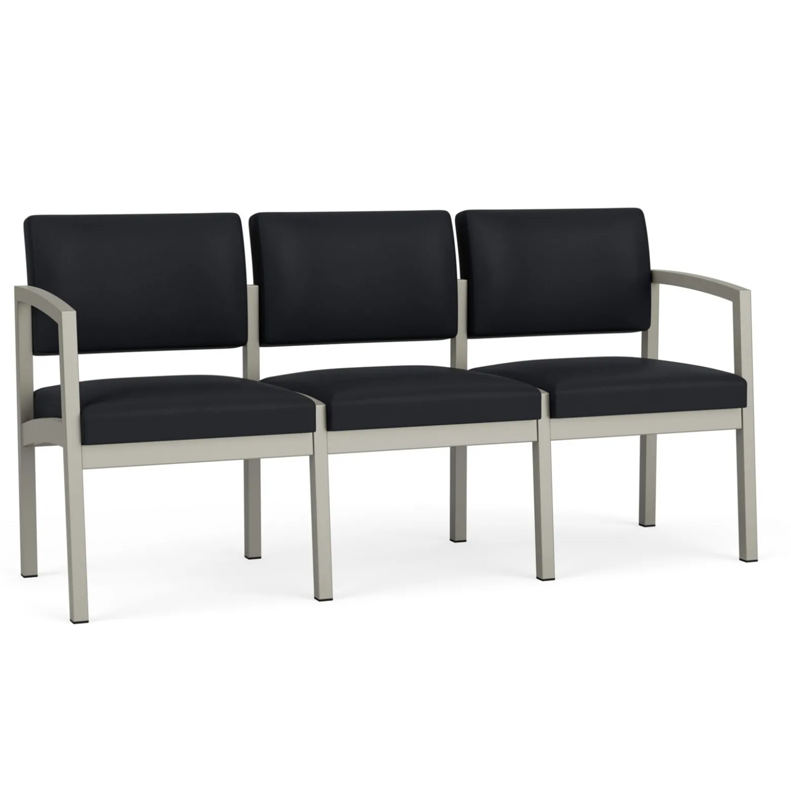 New Castle Steel Three Seat Sofa with Standard Upholstery