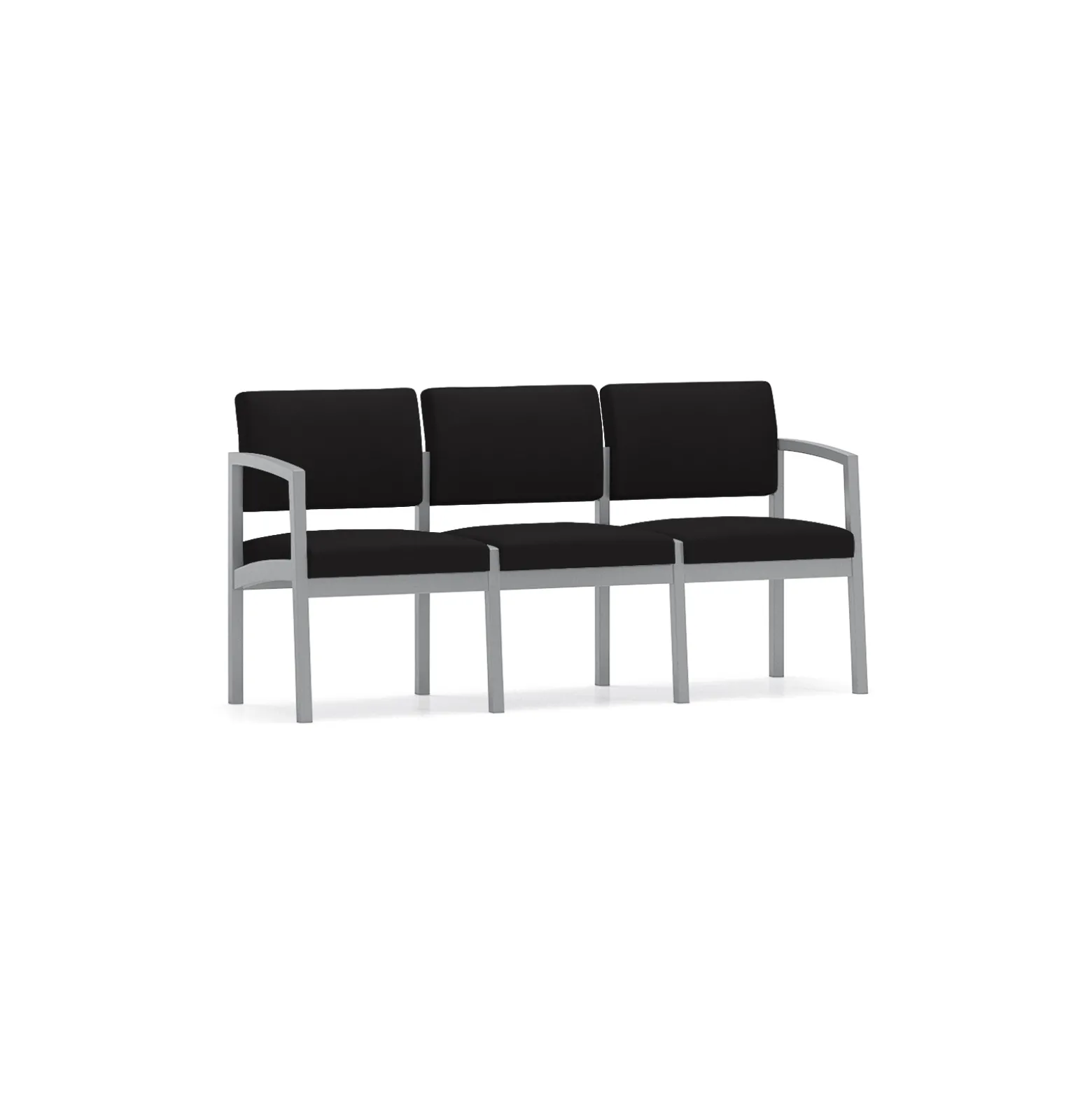 New Castle Steel Three Seat Sofa with Standard Upholstery