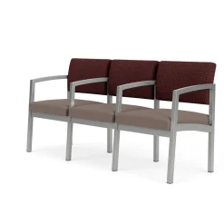 New Castle Steel Three Seat Sofa w/ Arms with Designer Upholstery