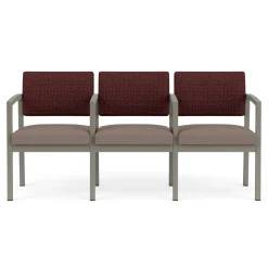 New Castle Steel Three Seat Sofa w/ Arms with Designer Upholstery