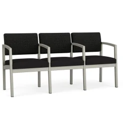 New Castle Steel Three Seat Sofa w/ Arms with Designer Upholstery