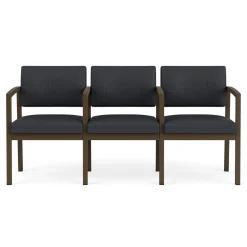 New Castle Steel Three Seat Sofa w/ Arms with Designer Upholstery