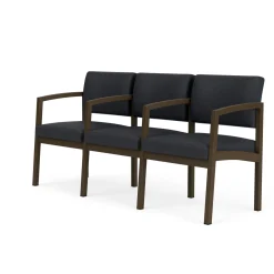 New Castle Steel Three Seat Sofa w/ Arms with Designer Upholstery