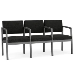 New Castle Steel Three Seat Sofa w/ Arms with Designer Upholstery