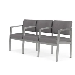 New Castle Steel Three Seat Sofa w/ Arms with Designer Upholstery