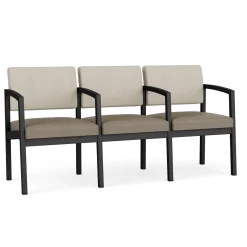 New Castle Steel Three Seat Sofa w/ Arms with Designer Upholstery
