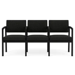 New Castle Steel Three Seat Sofa w/ Arms with Designer Upholstery