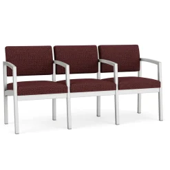 New Castle Steel Three Seat Sofa w/ Arms with Designer Upholstery