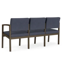 New Castle Steel Three Seat Sofa w/ Arms with Designer Upholstery