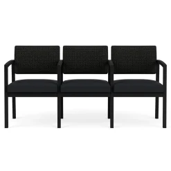 New Castle Steel Three Seat Sofa w/ Arms with Designer Upholstery