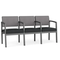 New Castle Steel Three Seat Sofa w/ Arms with Designer Upholstery