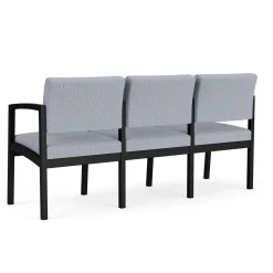 New Castle Steel Three Seat Sofa w/ Arms with Designer Upholstery